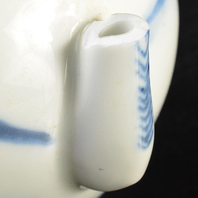 瀬戸焼　古瀬戸　染付　人物文　水注　時代箱　V　R7476