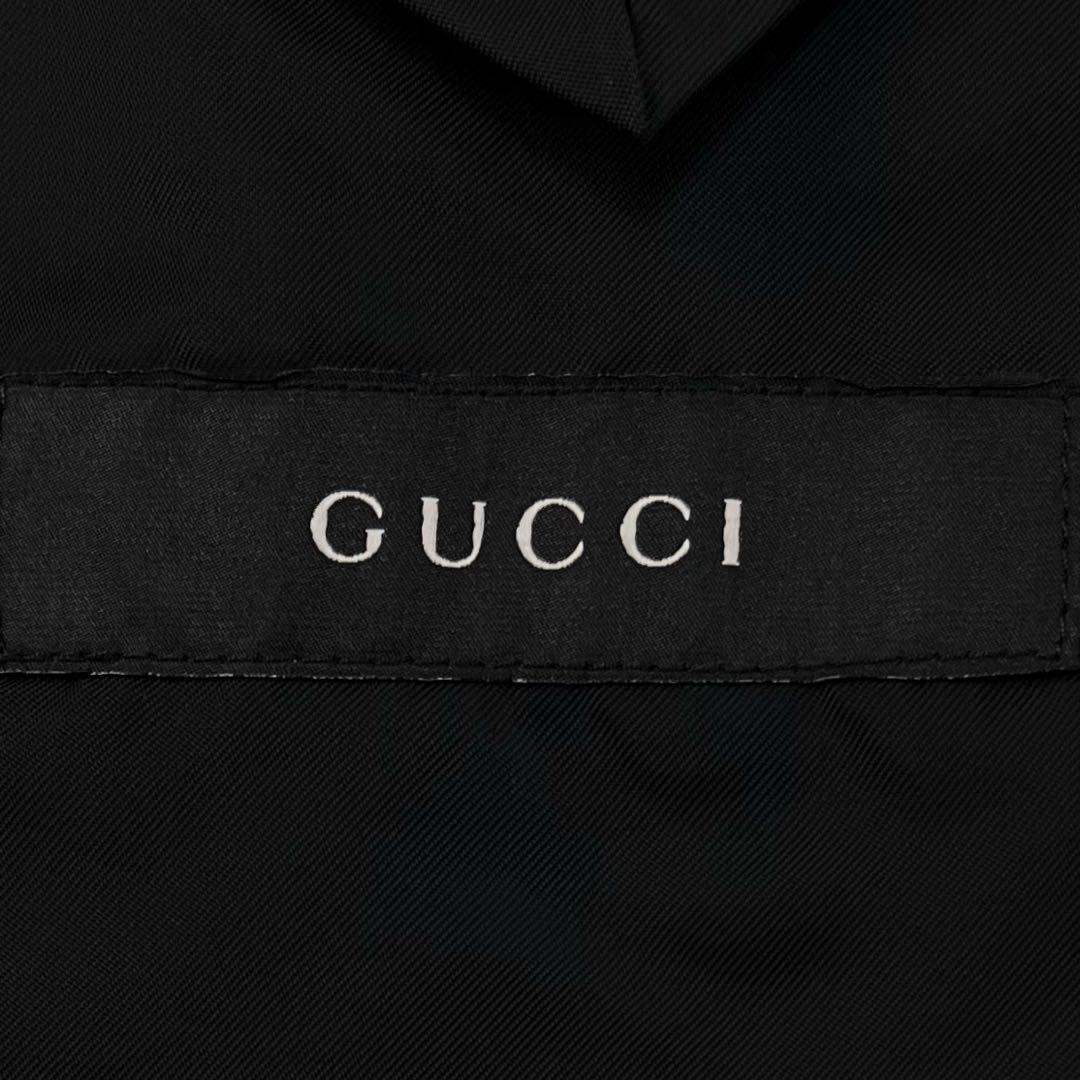 極美品 トムフォード期 GUCCI マットブラック スーツ セットアップ 48R