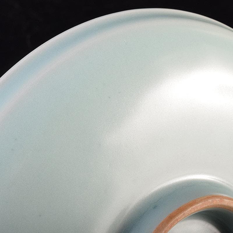 鍋島焼　鍋島青磁　花刻　盤　皿　時代箱付　M　R8806