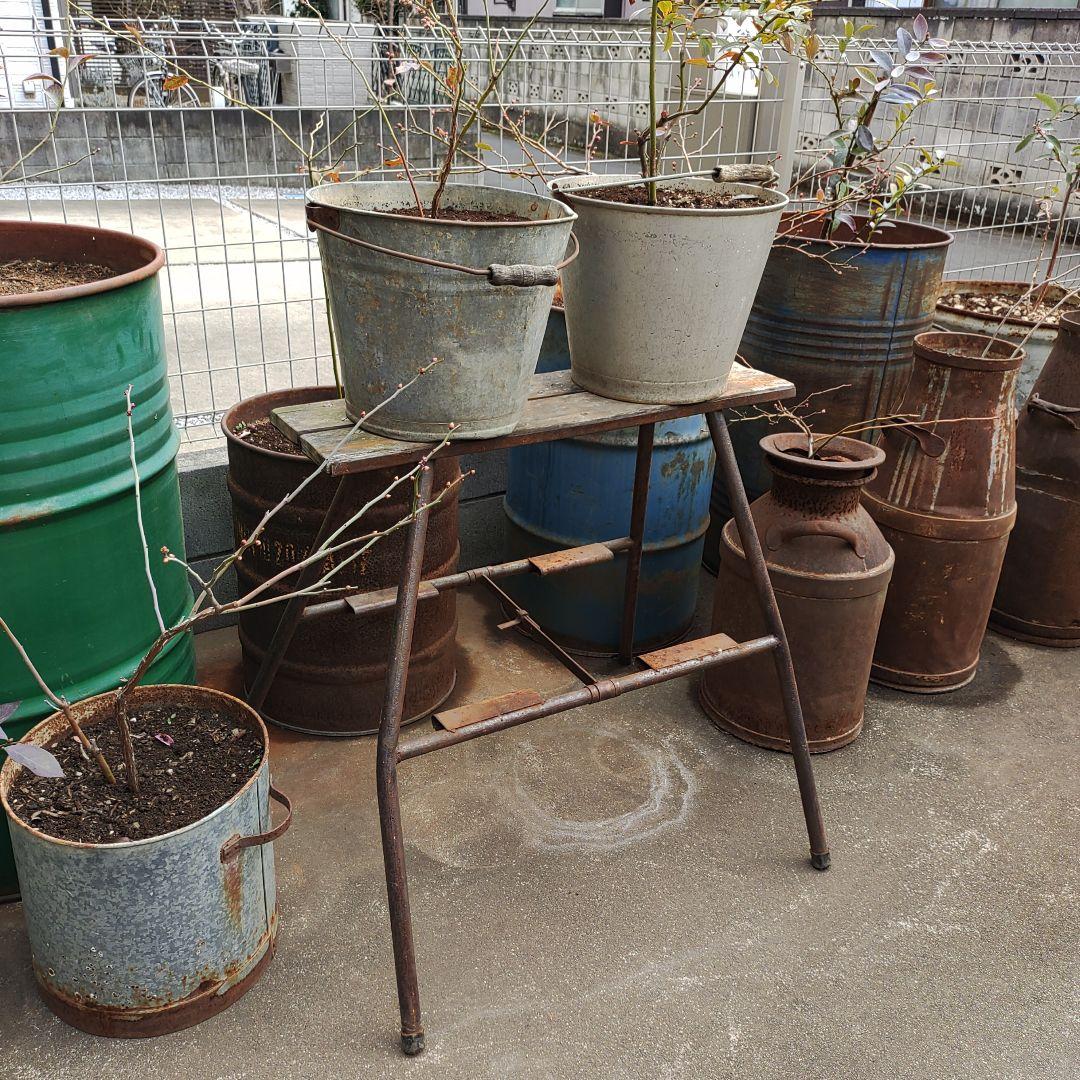 アンティーク　レトロ　足場 脚立