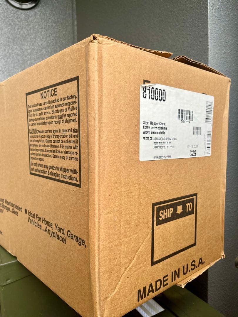 米軍放出未使用品　JOBOX 道具箱 工具箱 スチールボックス 1個のみ