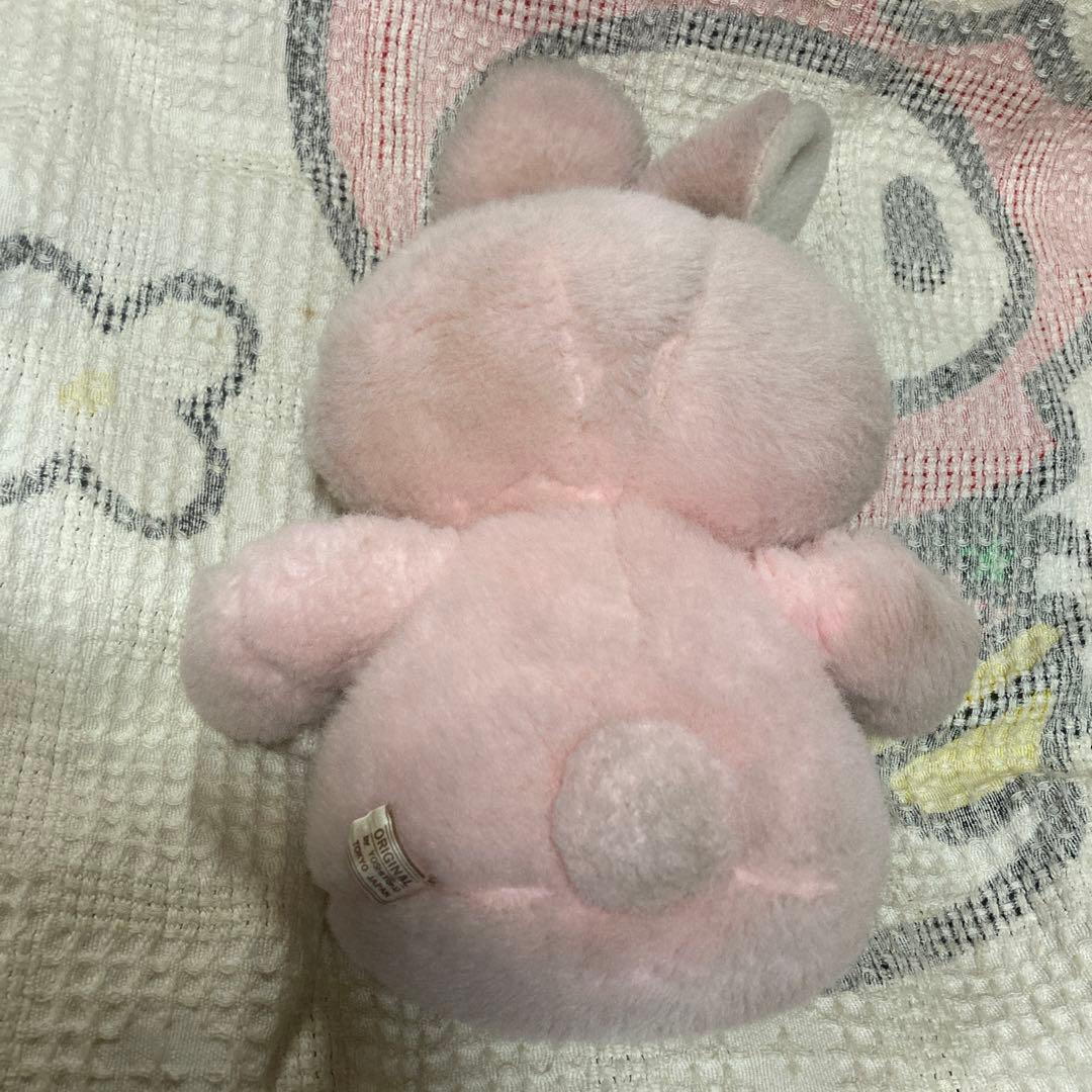 昭和レトロ　ヴィンテージ 吉徳　うさぎ　クリーミー　ぬいぐるみ　中古品　難あり