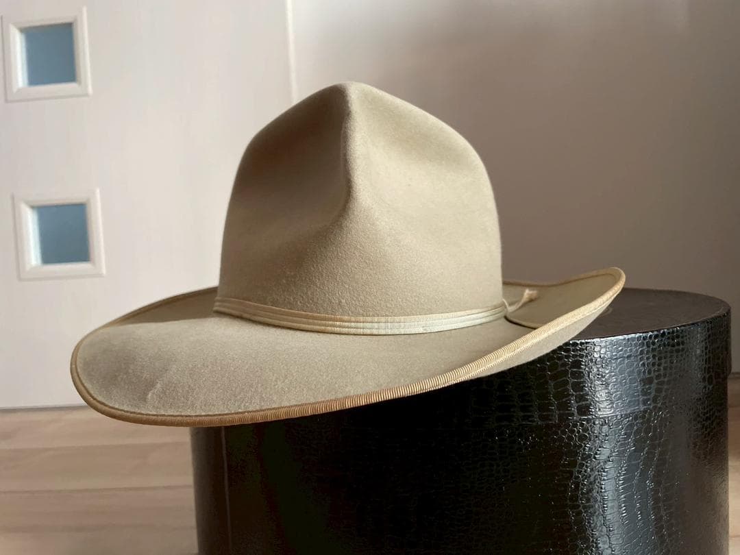 ステットソン　ハット　ビンテージ　50s　ベージュ　ジョニーデップ　ウエスタン