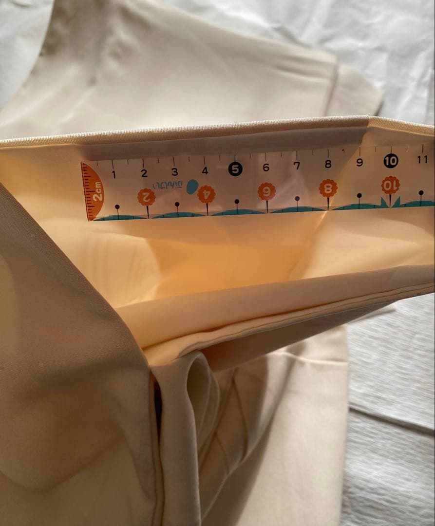 mshi【しつけ付き】付け下げ 象牙色〜薄水色 身丈154 裄丈61