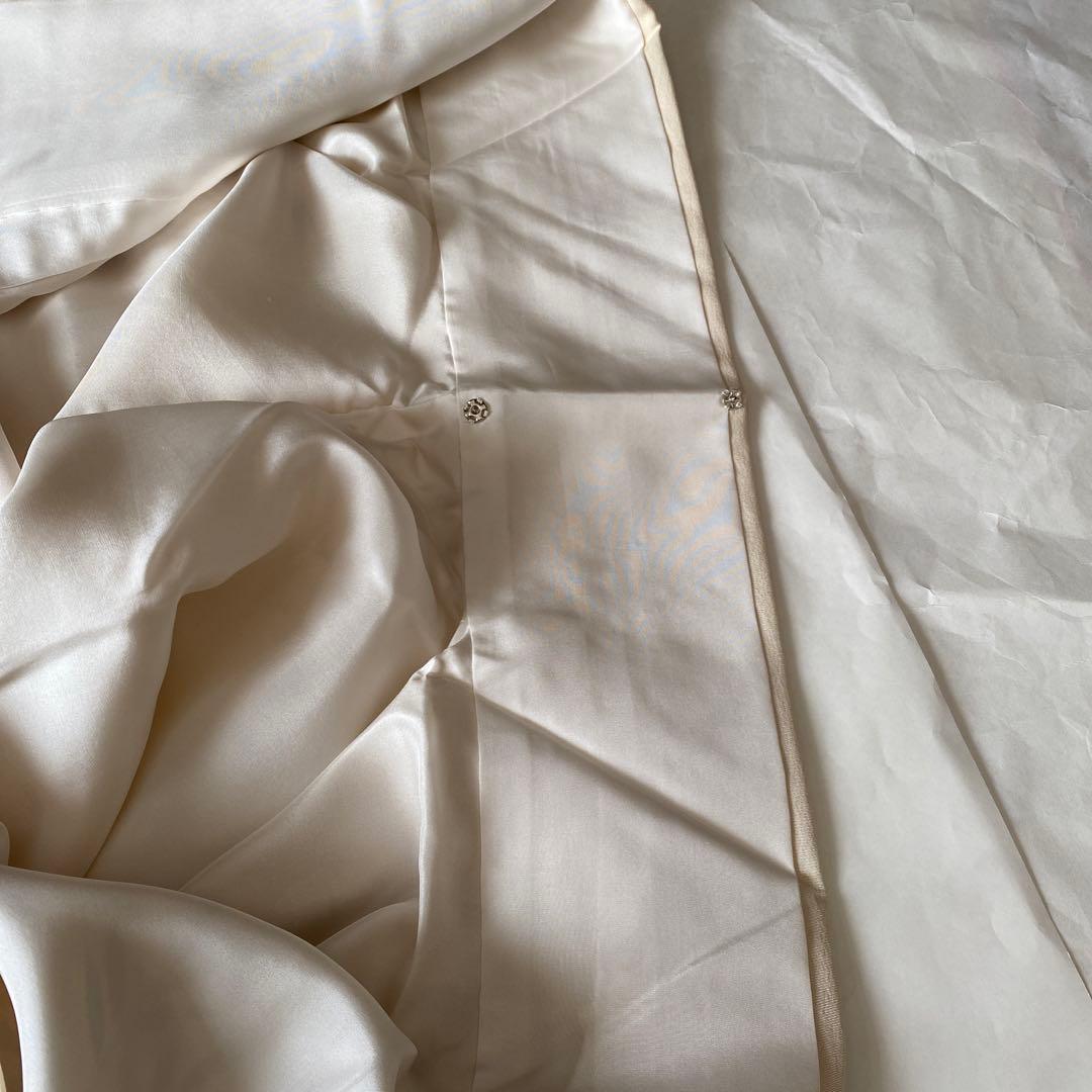 mshi【しつけ付き】付け下げ 象牙色〜薄水色 身丈154 裄丈61