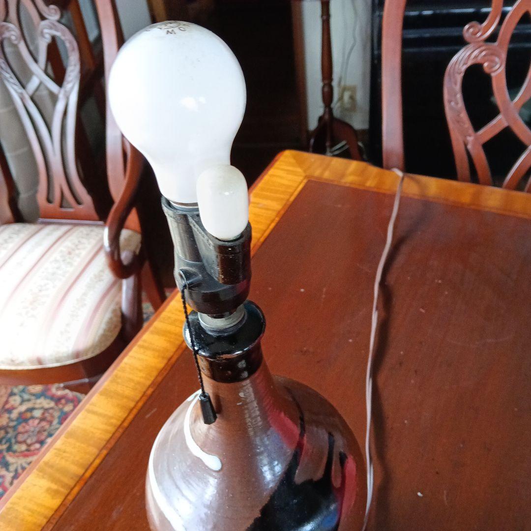 陶器製ランプ（ランプシェードは付きません）　窯印有