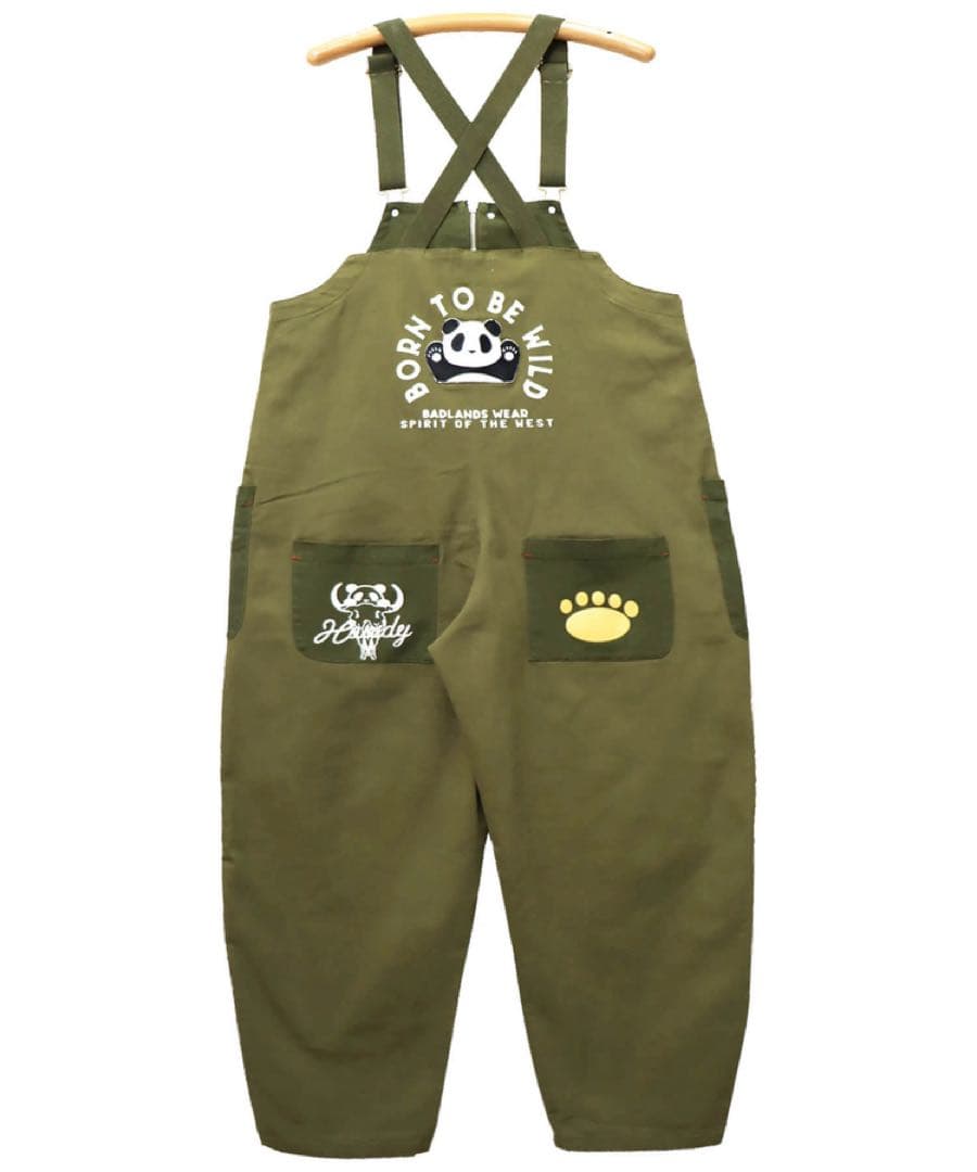 新品【パンディエスタ】ミリタリー ツイル サロペット デッキパンツ☆XL程度