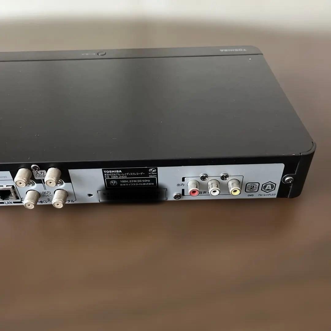 TOSHIBAブルーレイディスクレコーダー　DBR Z420 東芝