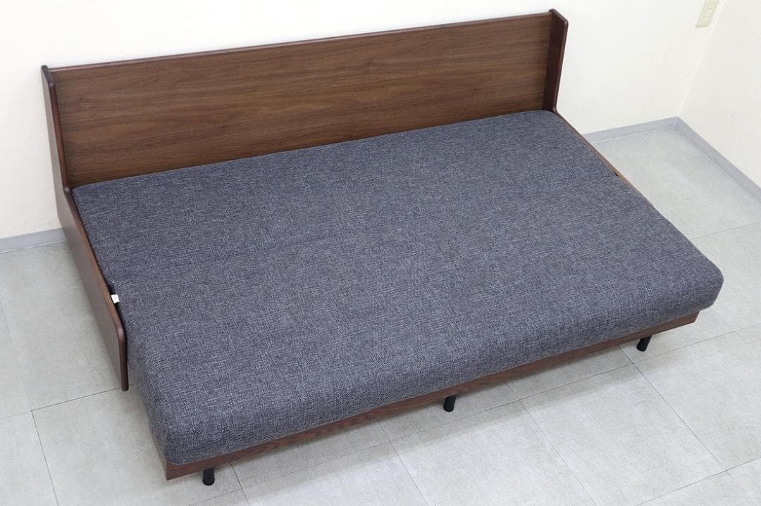 美品 モーブル リテリー ペース ごろ寝ソファ オーク材 ソファベッド 3人掛け