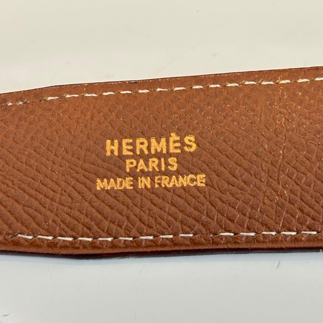 エルメス エトリエ ベルト ボックスカーフ V◯刻 80cm レザー