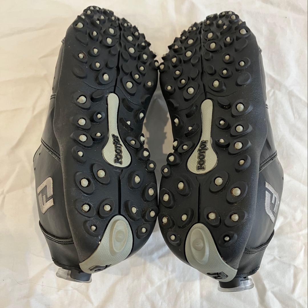 美品 フットジョイ EXL ゴルフシューズ スパイクレス BOA 黒 26cm