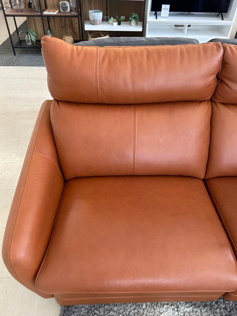 本革レザー 電動リクライニング2人掛けソファ　ヤマダデンキ×IDC大塚家具