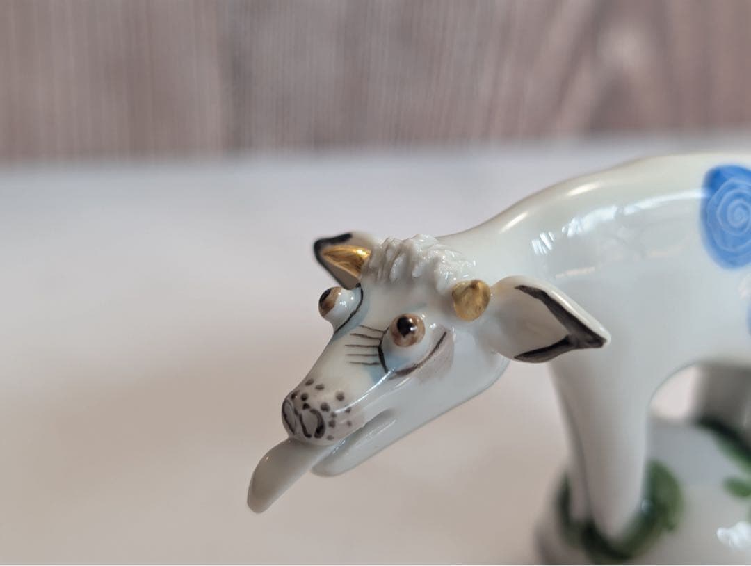 【Meissen マイセン】干支シリーズ　手びねり　フィギュリン　丑　牛　置物