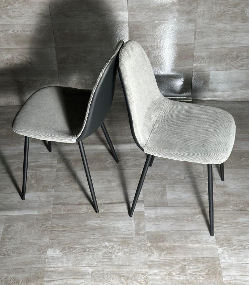 新品 ダイニングチェア 椅子 インテリア オシャレ グレー 2脚セット 高評価