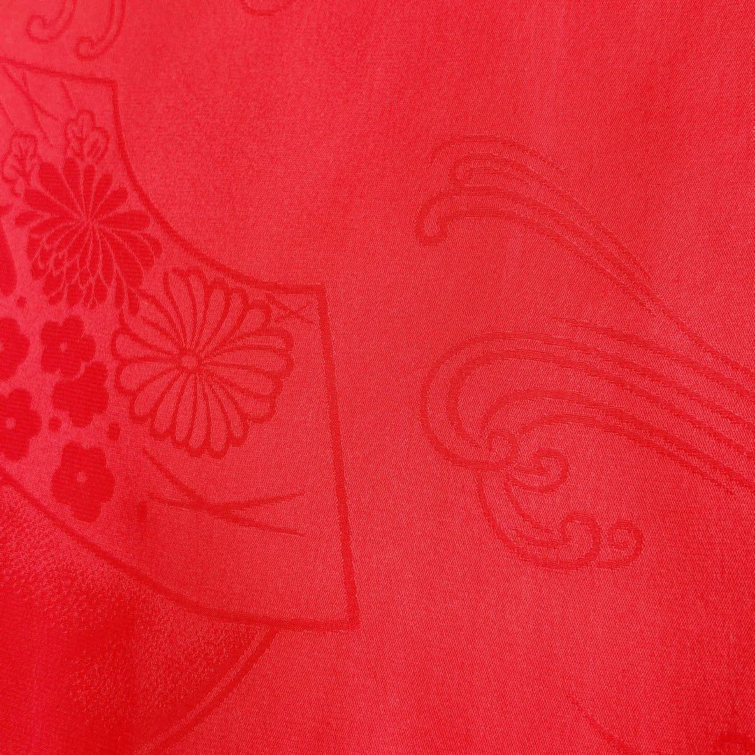 フルセット　七五三３歳女の子　きもの　しぼり被布　赤金刺繍　産着リメイク7046