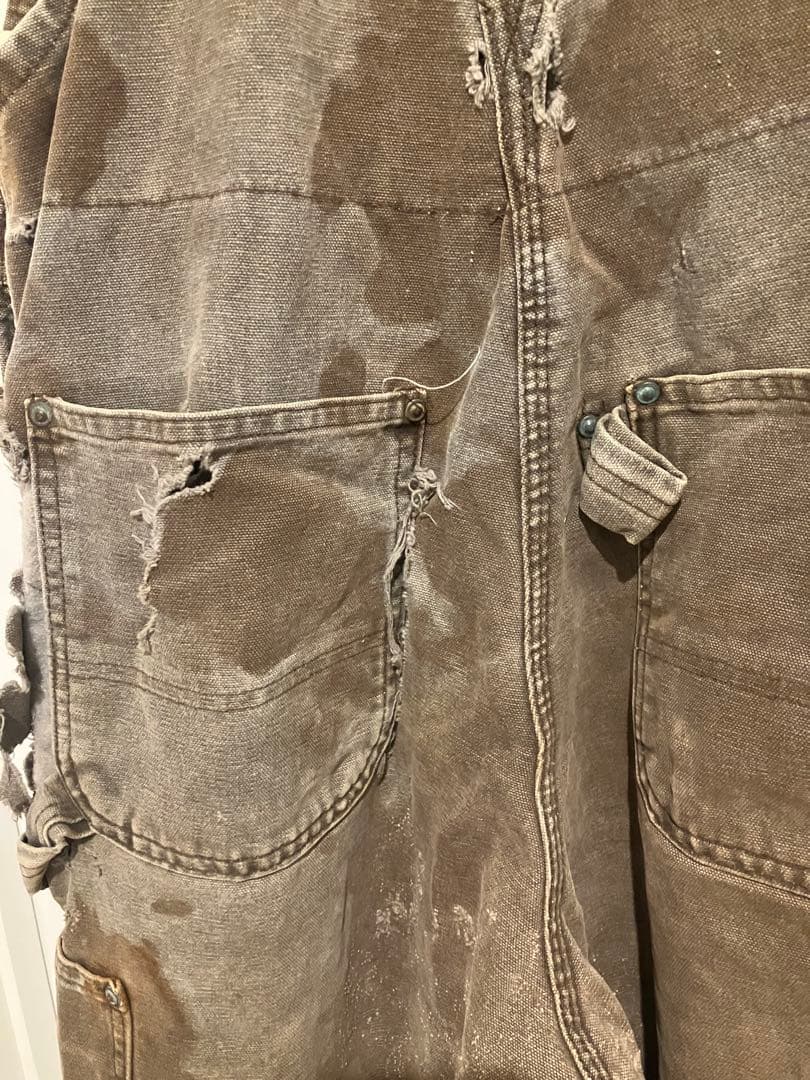 f*i様 激渋　美ボロ　Carhartt ダブルニー　オーバーオール usa製