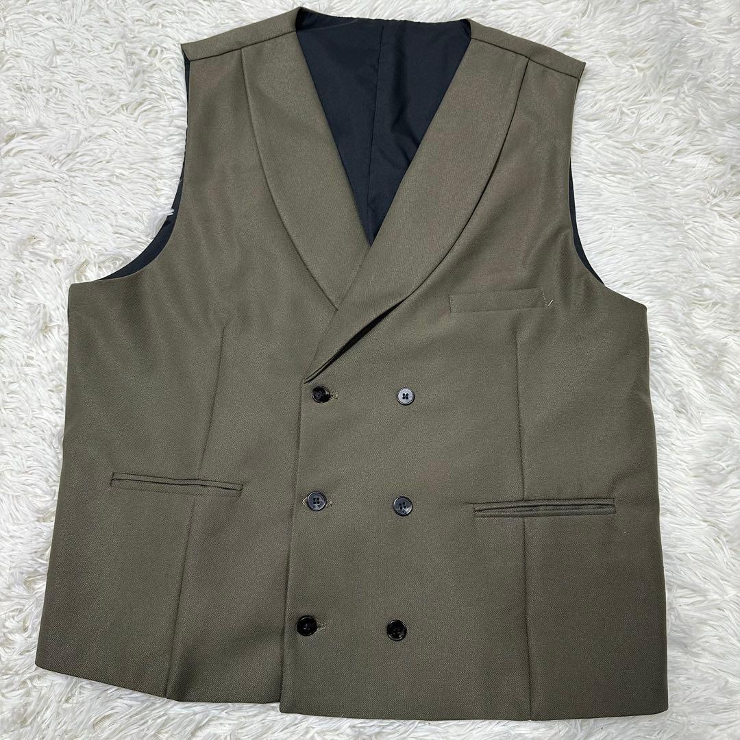 希少✨新品スリーピース　ダブルブレストスーツセットアップ　2XLサイズ！