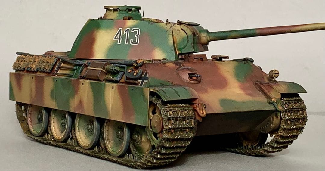 タミヤ マスターワークコレクション パンサー 重量感塗装追加 完成品