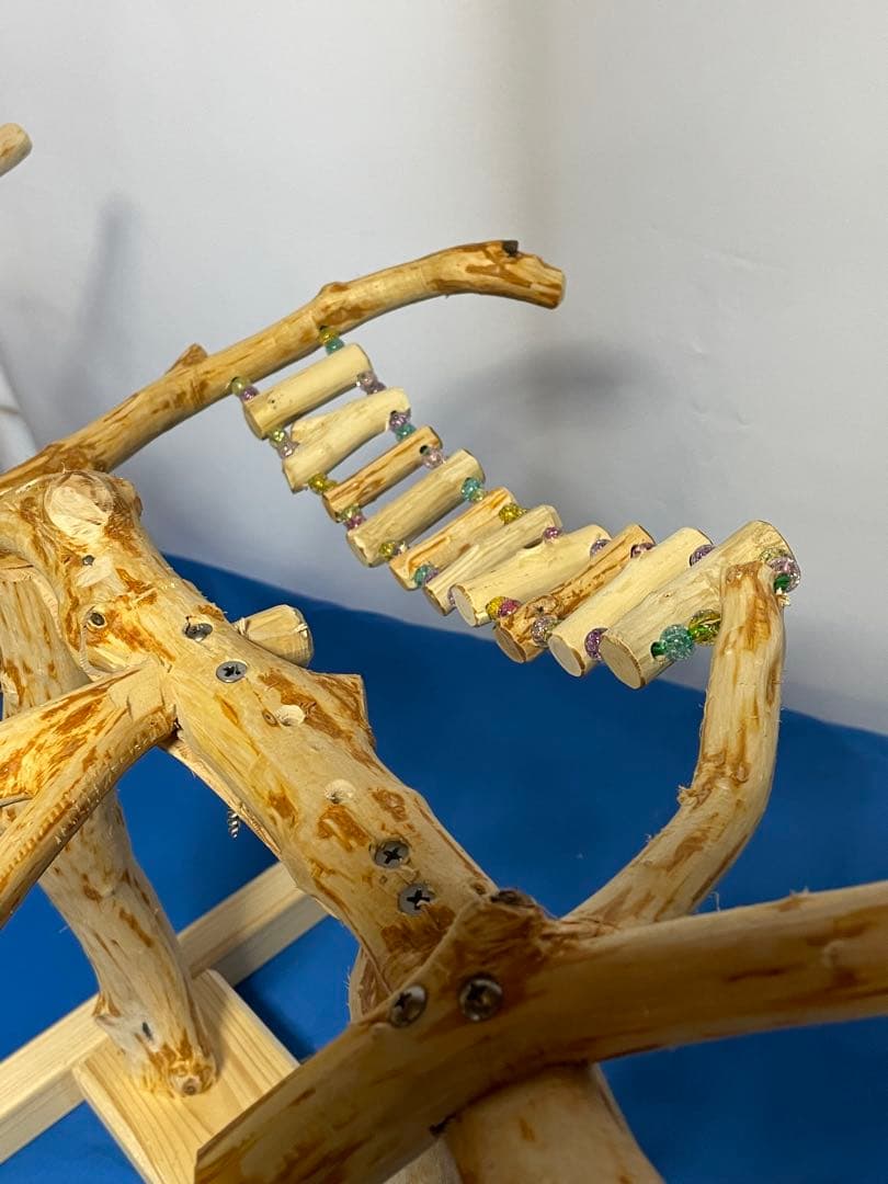 天然木白木卓上横タイプバードジム