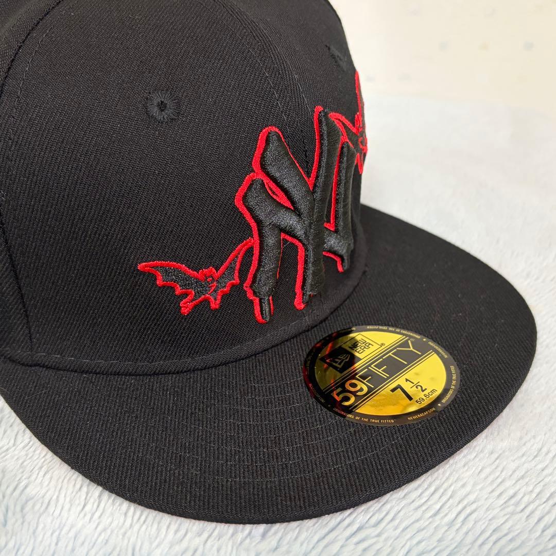 【未使用】海外限定 59FIFTY NY BATMAN 蝙蝠カスタム 7 1/2