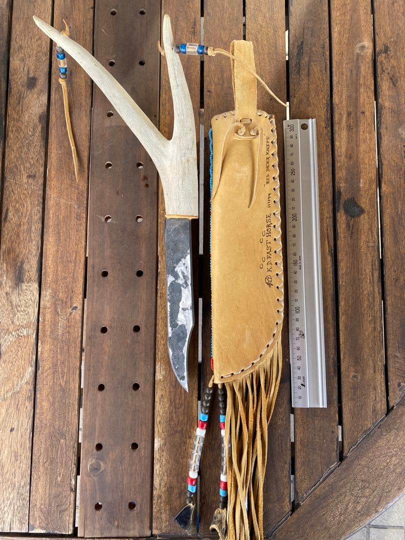 インディアンジュエリー、ビーズ工芸品、ナイフ