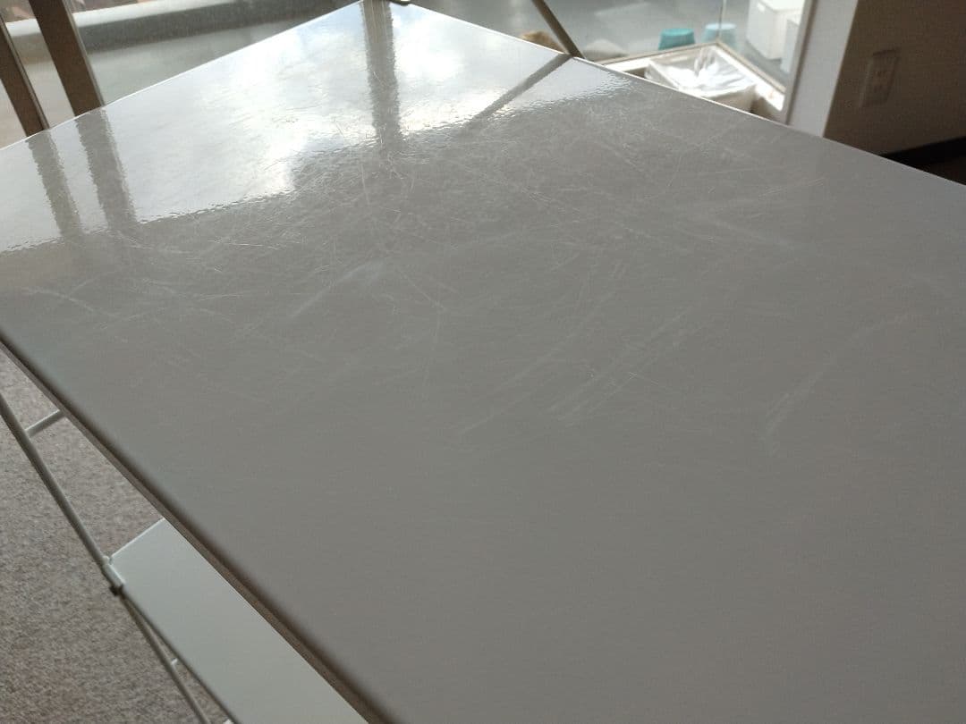 【良品】MUJI/無印 スチールユニットシェルフ84cmワイド中/ライトグレー