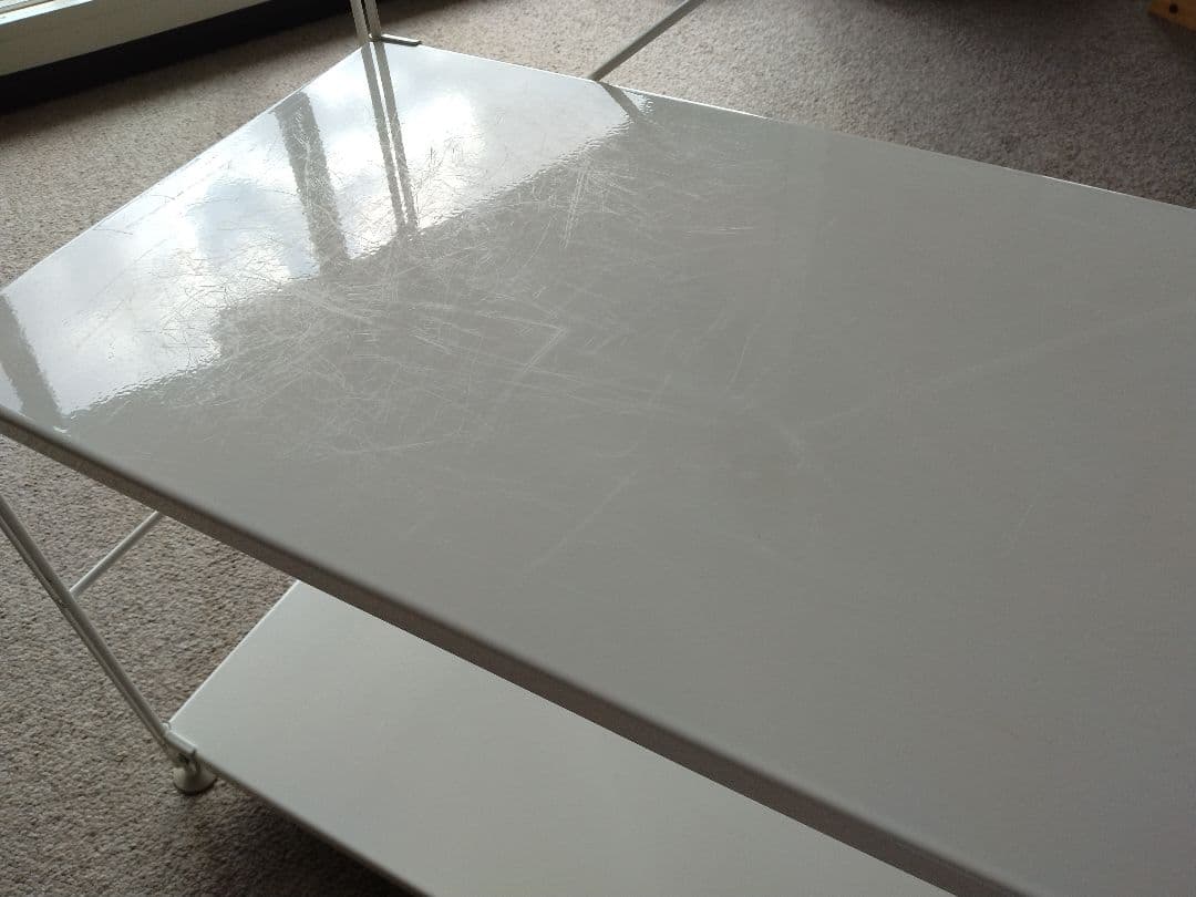 【良品】MUJI/無印 スチールユニットシェルフ84cmワイド中/ライトグレー