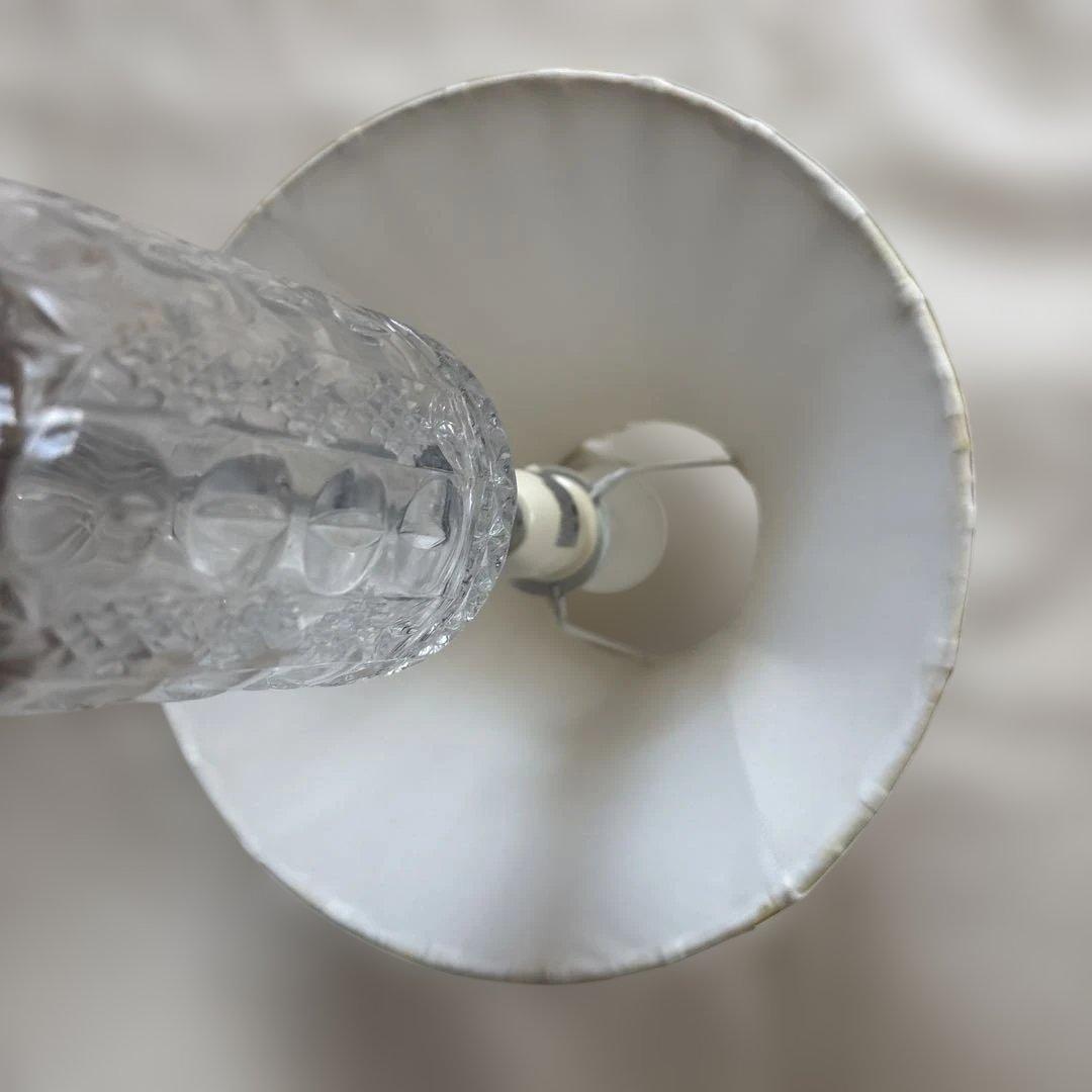 カットクリアガラス　アンティーク　テーブルランプ/スタンドランプ