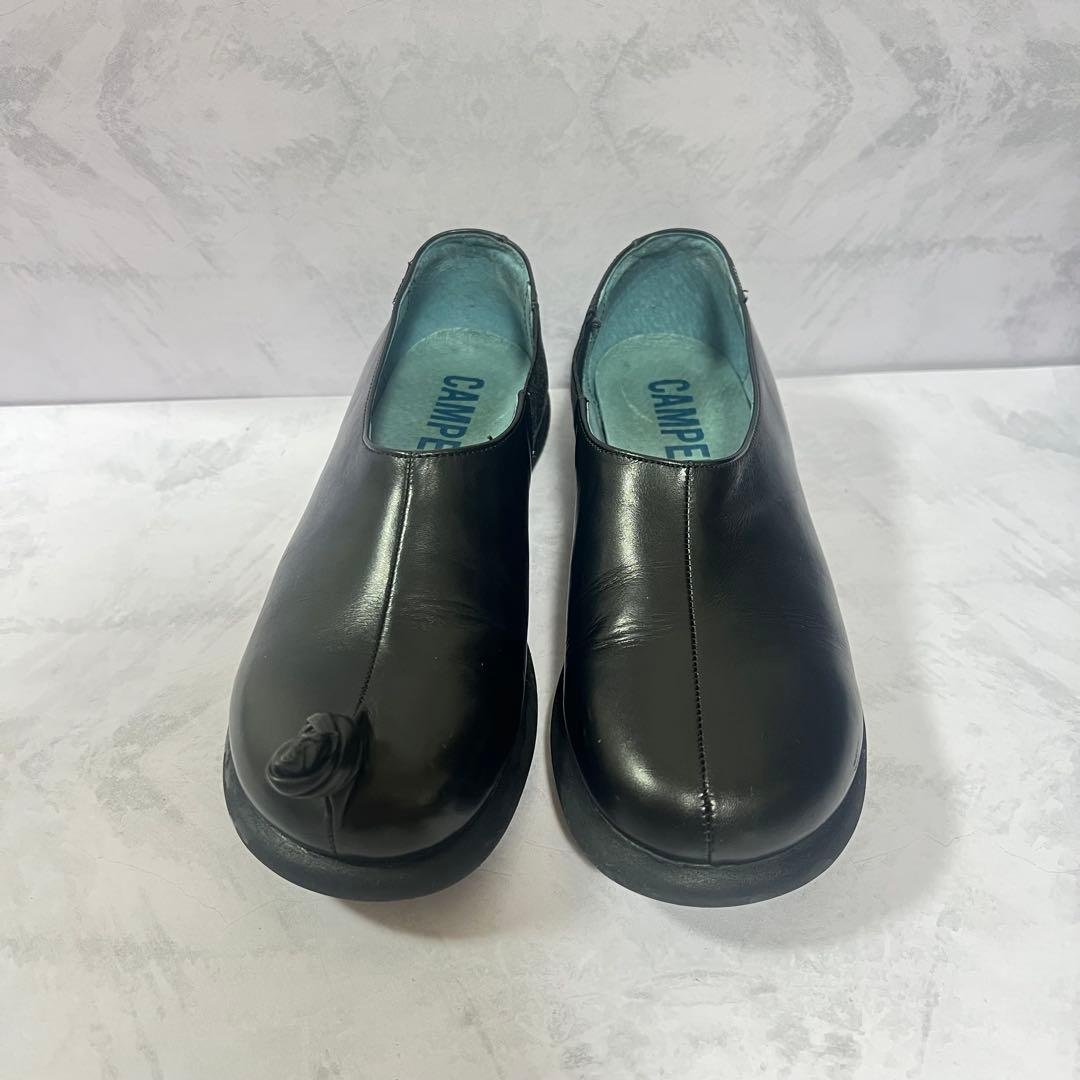 ❣️希少❣️CAMPER カンペール ブラックレザー スリッポン TWIN 22.5