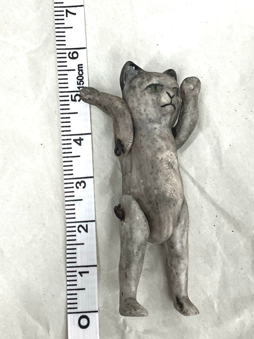 ［O82］ビスクドール うさぎ 猫 2体セット ミニョネット オールビスク