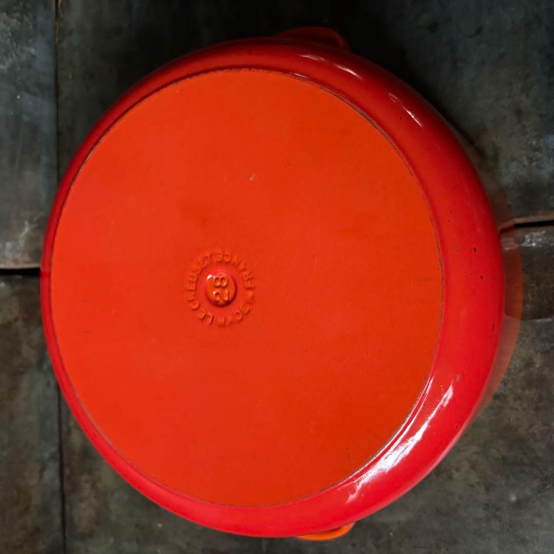 ル・クルーゼ ココット・ロンド オレンジ28cm 中古