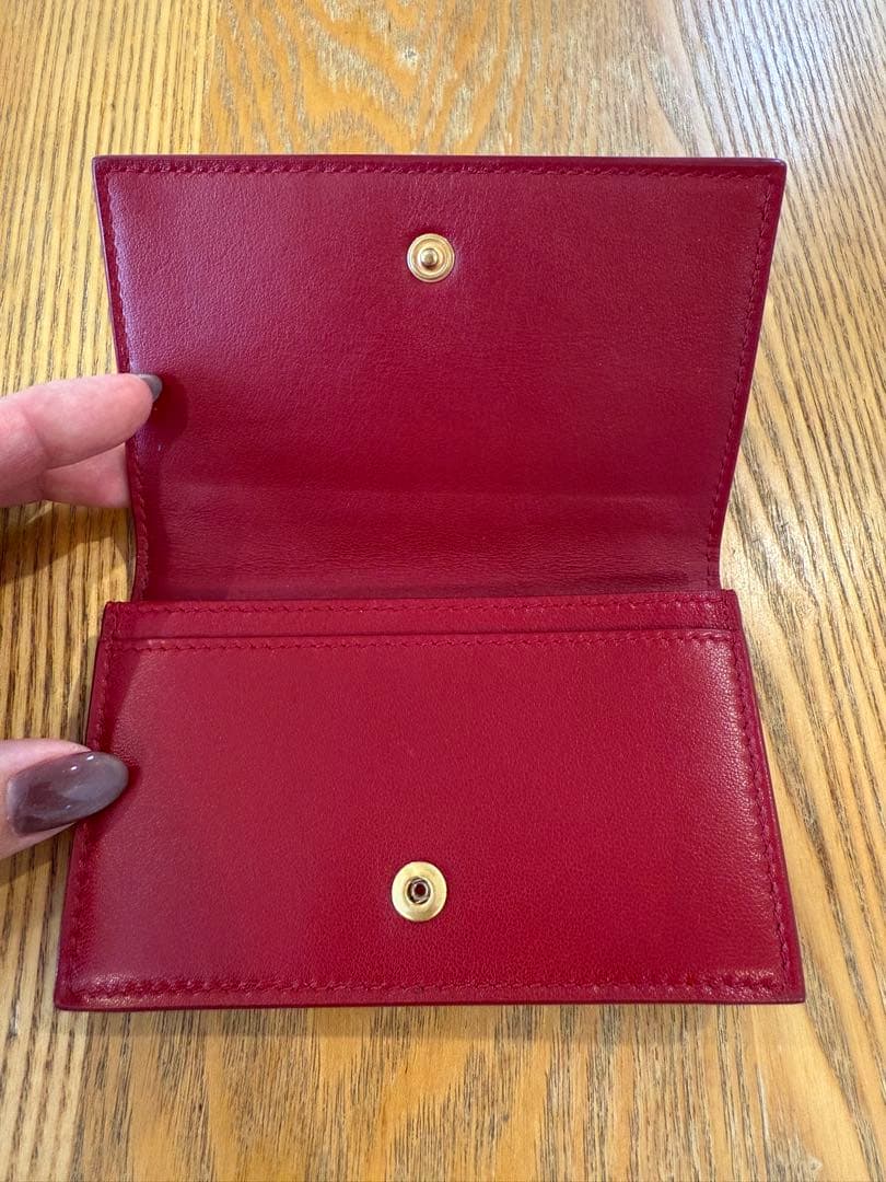 BOTTEGA VENETA ボッテガヴェネタ 名刺入れ カードケース 赤