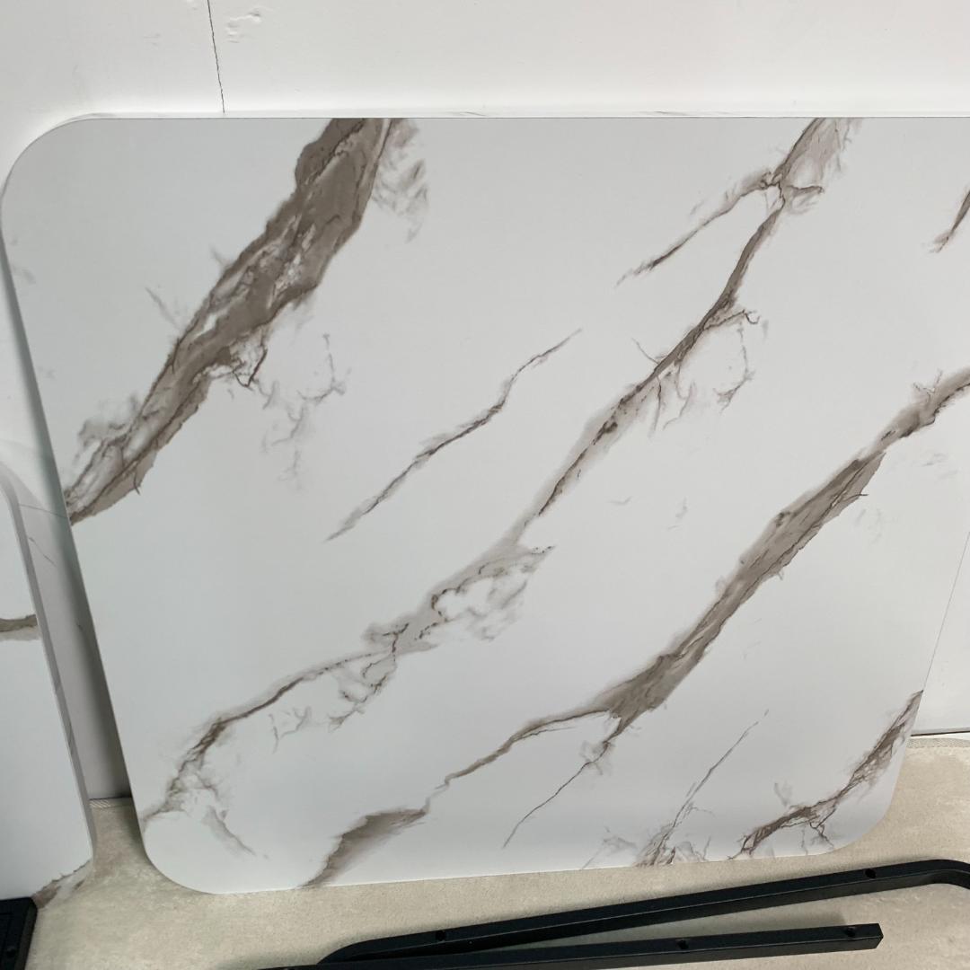 訳あり新品センターテーブル 大理石風 ローテーブル 入れ子式1391-160