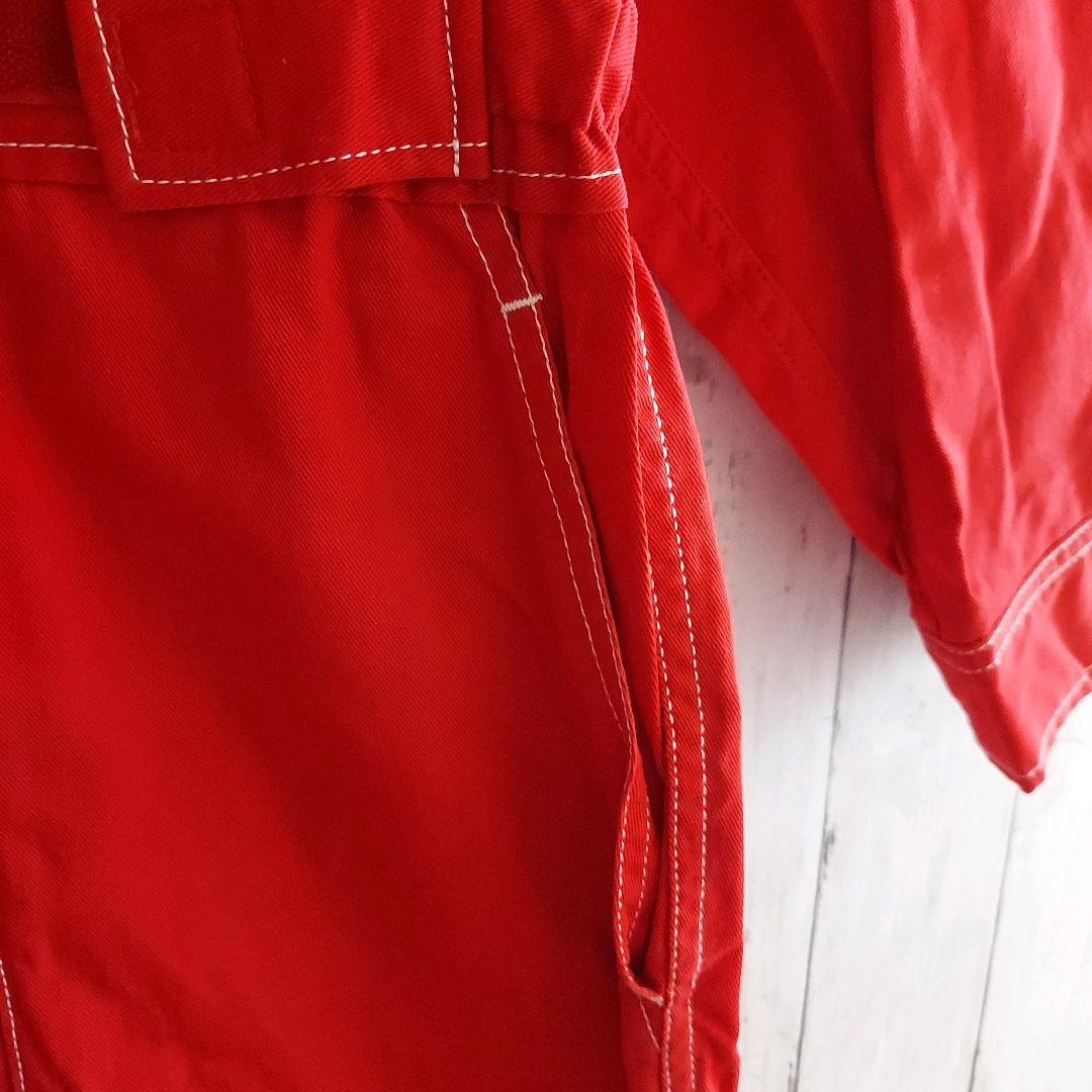 【Snap-on】美品 スナップオン 刺繍 オールインワン XL 赤