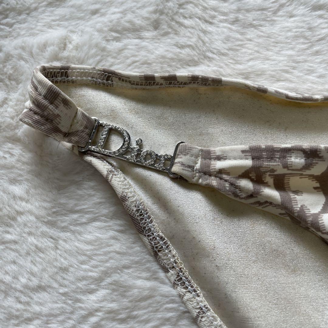 クリスチャンディオール トロッター水着 ビキニ 刺繍入り チャーム付き