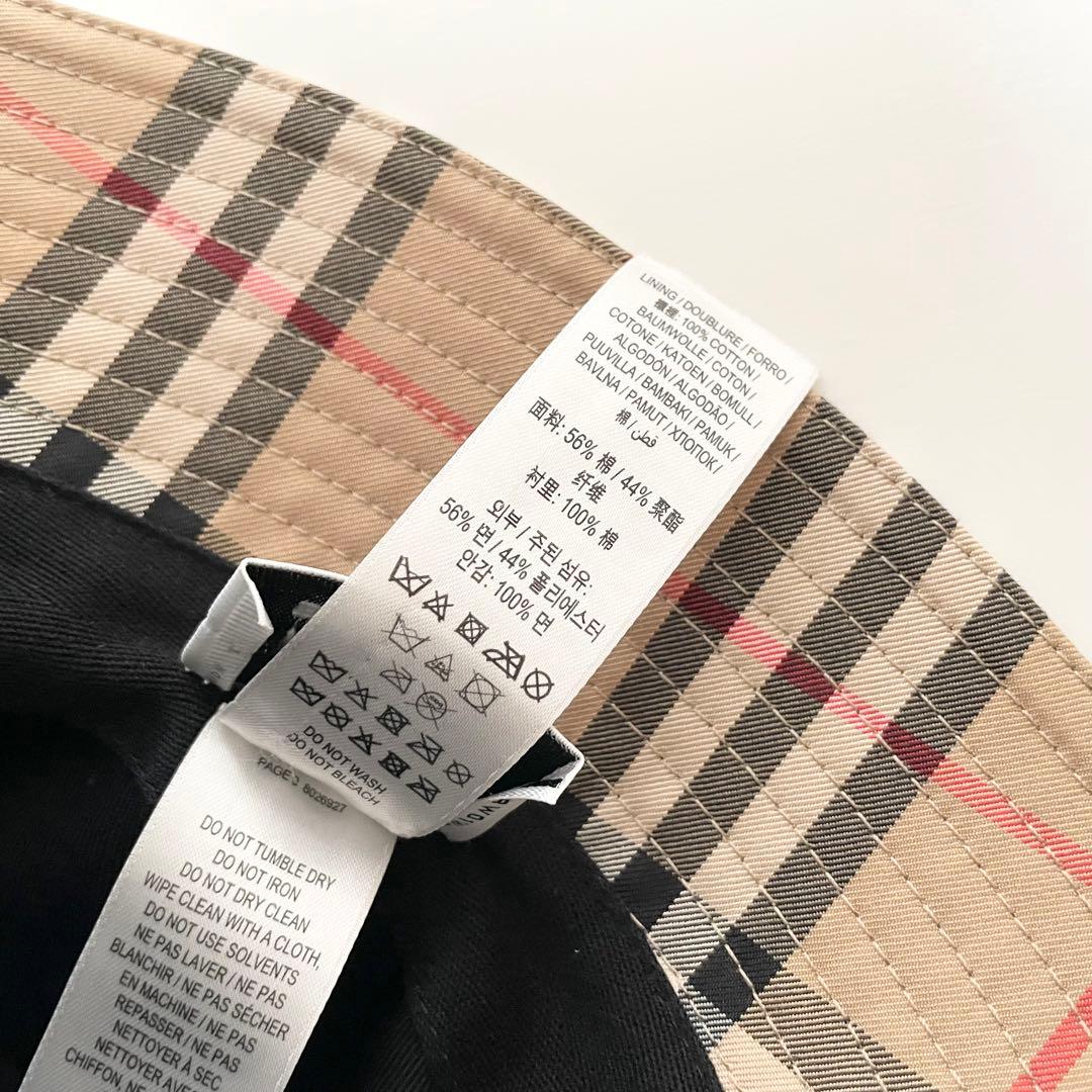 バーバリー BURBERRY ハット バケットハット バケハ 帽子 ほぼ新品