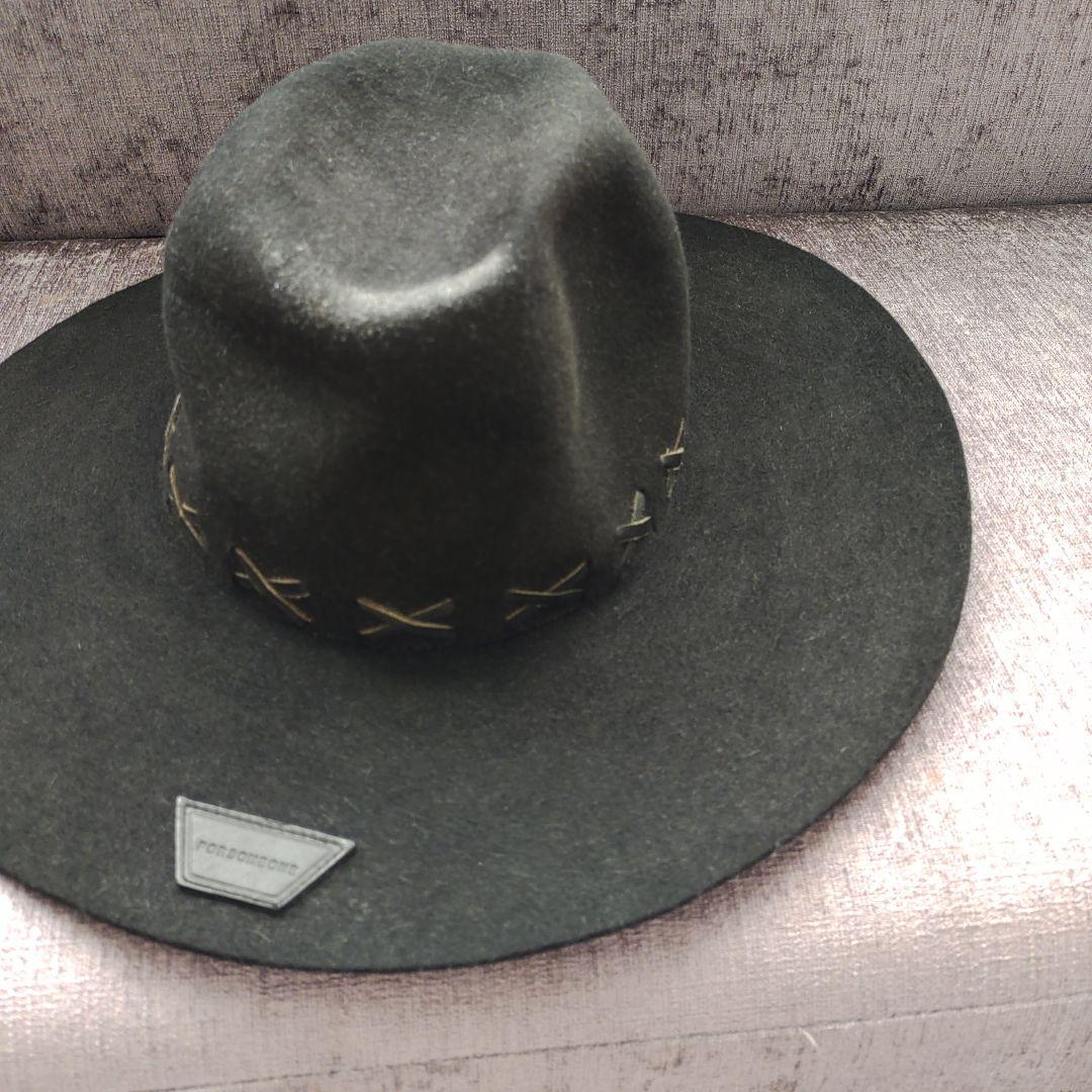 forsomeoneハットブラック　黒鹿革ディアスキンldh