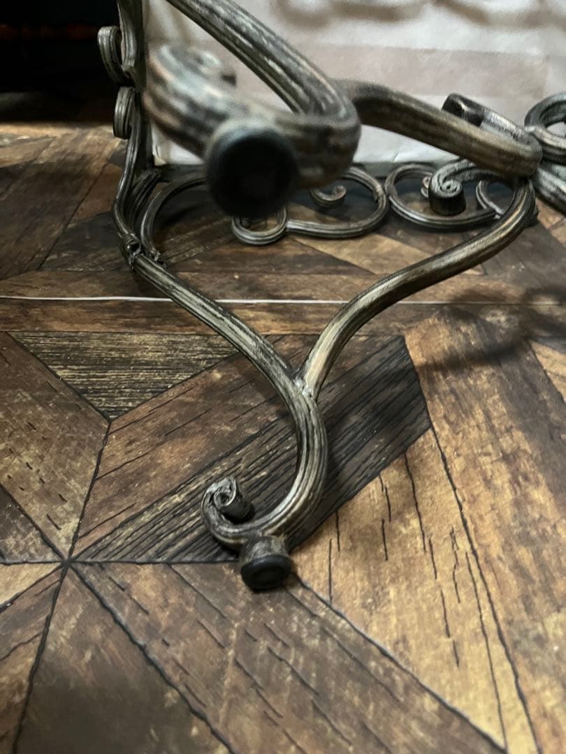 スツール スリム アイアン インテリア アンティーク 猫脚 ビンテージ ショート