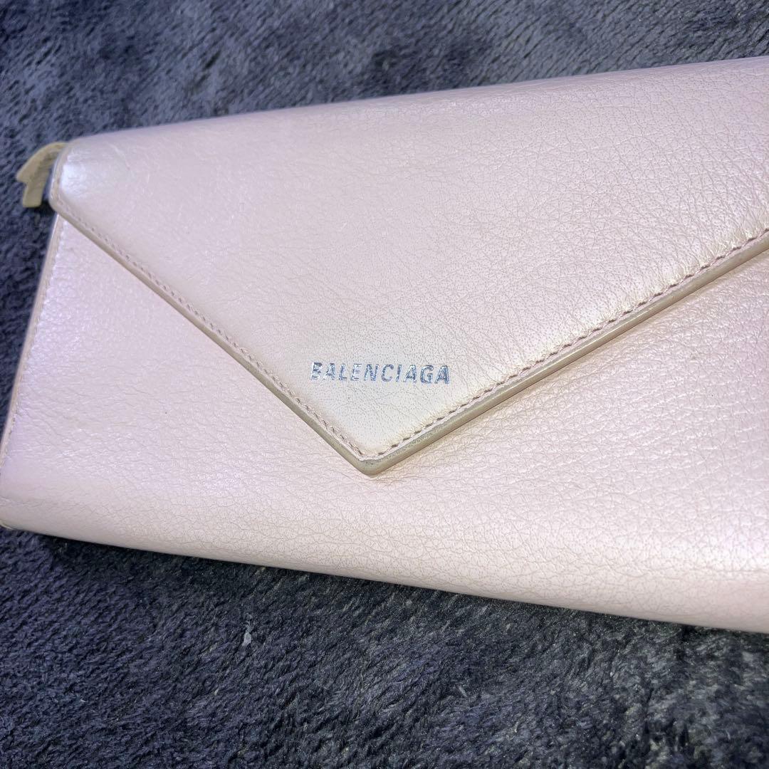 バレンシアガ　ピンク　桃色　長財布　レディース