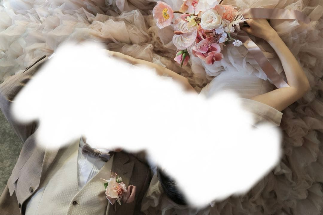 アーティフィシャルフラワー　高級造花　ブーケ　ブートニア ピンク　ピーチカラー