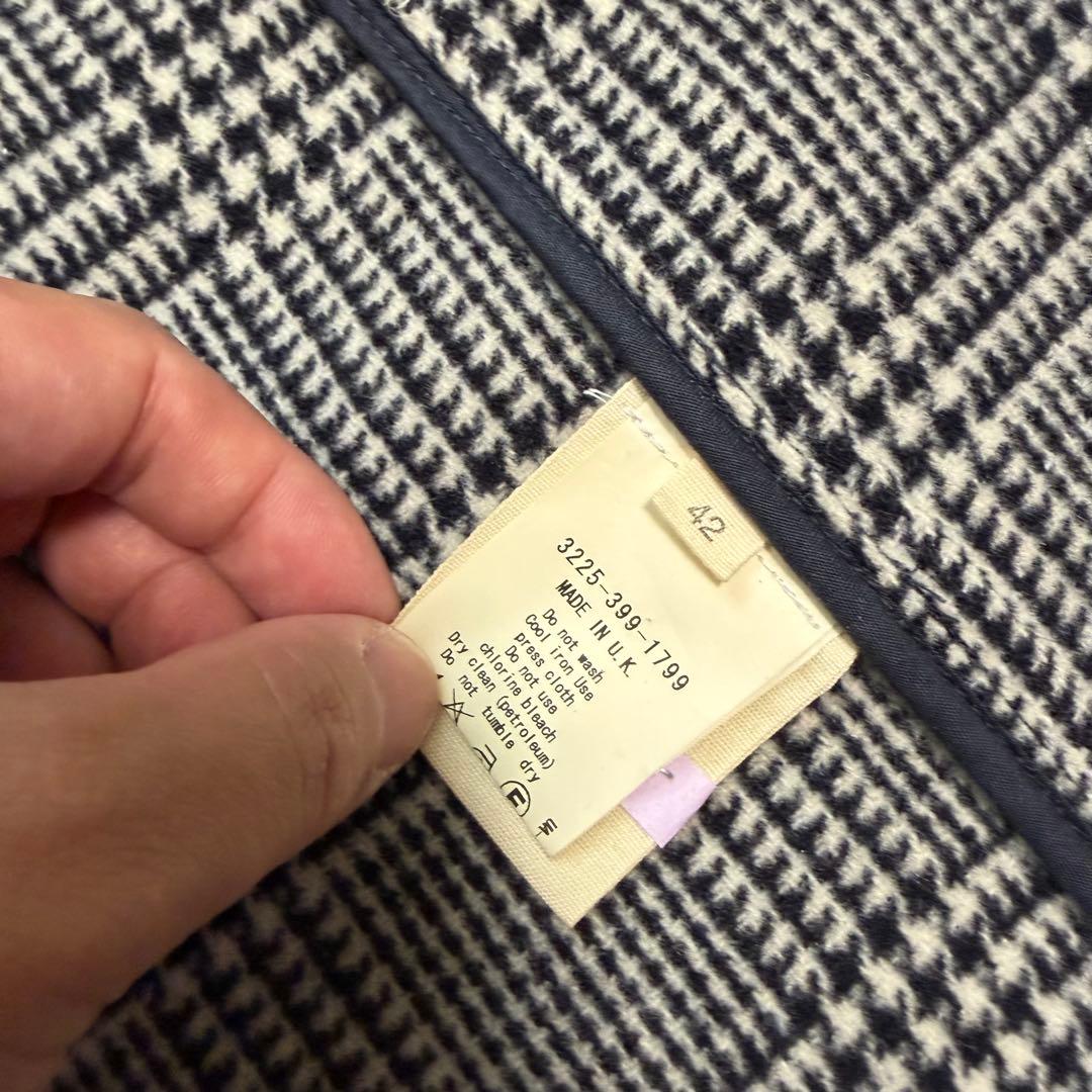 美品XLサイズ相当　ロンドントラディション　ダッフルコート　チェック裏地　紺