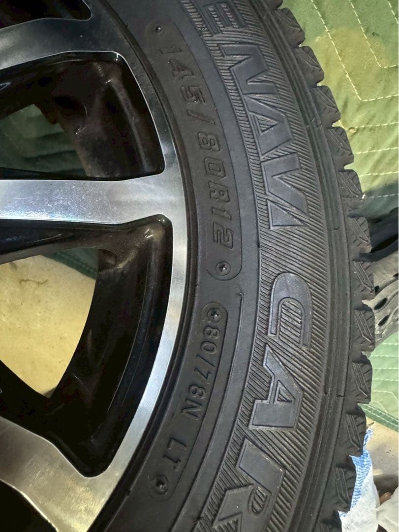 軽バン 軽トラ スタッドレス 145/80R12 2023年製 ホイールセット