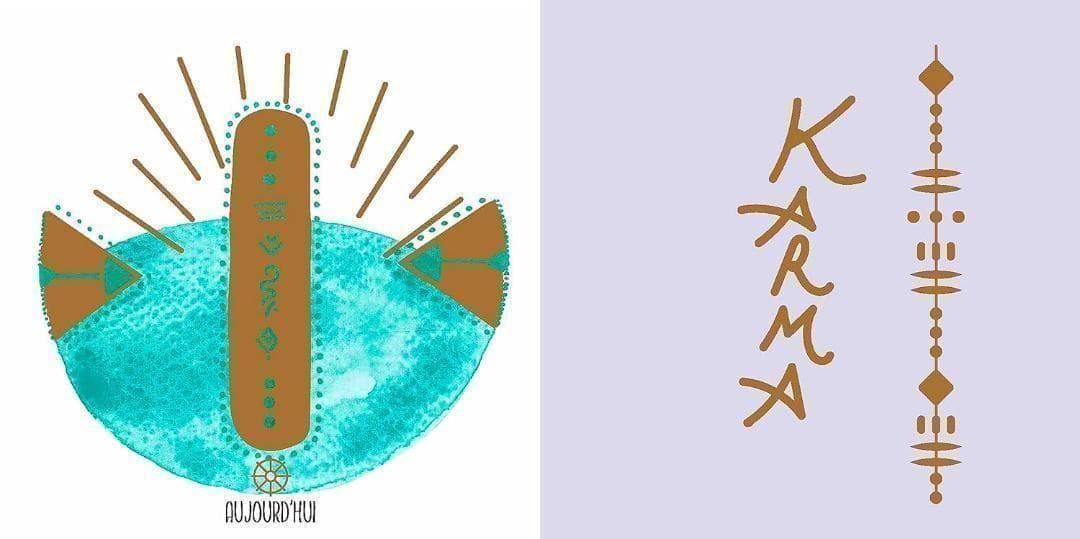 【正規品オラクルカード】フランスの洗練された美麗デッキ✨丸型×金箔✨カルマカード