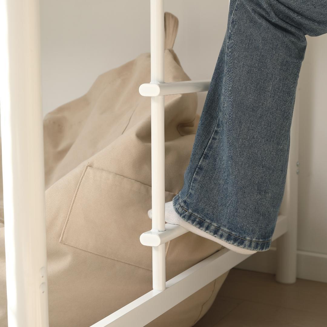 【高さ140cm】ロフトベッド パイプベッド シングル 耐荷重150kg