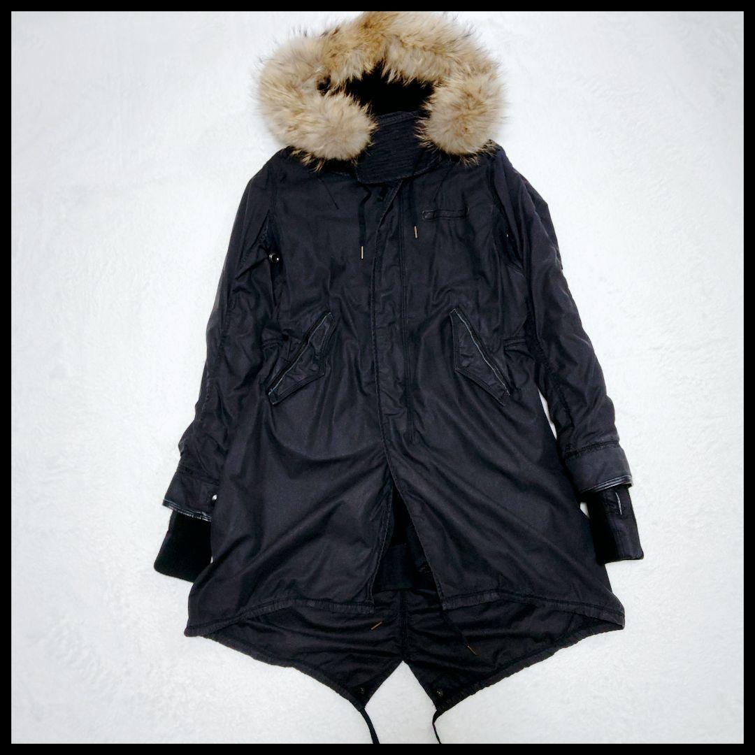 y2k goa ミリタリーコート ブラック ファー Y2K G.O.A ロング