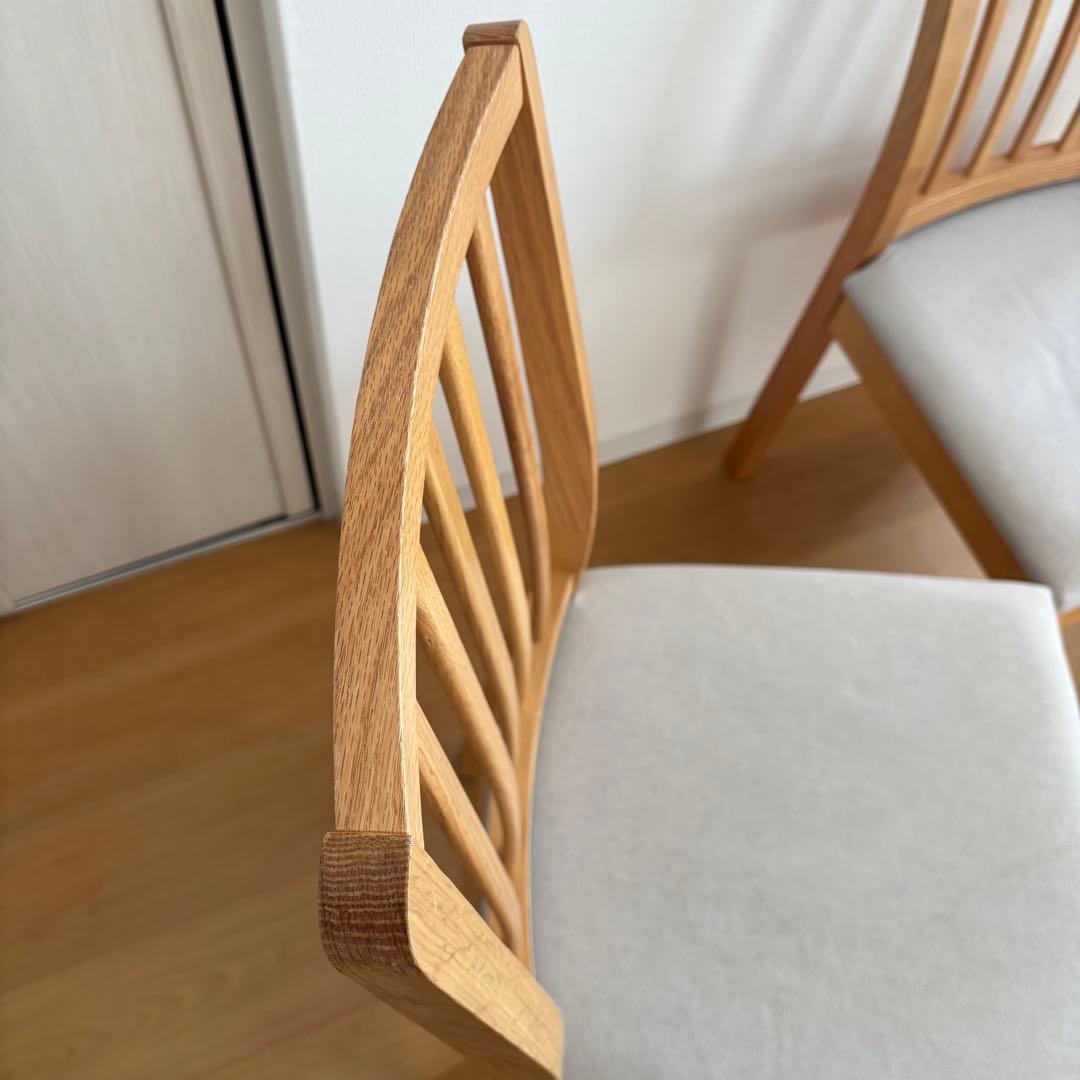 美仁衣 　IKEA エーケダーレン　ダイニングチェア 木製 グレー　2脚