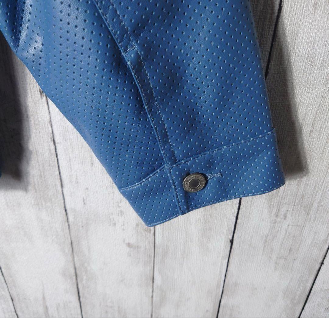 R*Y様 【美品】ブラックアイパッチ　フェイク レザー ジャケット　中綿　スタジ