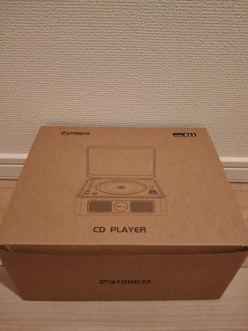 ✨CDプレイヤー Bluetooth送受信 レトロ✨ステレオスピーカー内蔵 木製