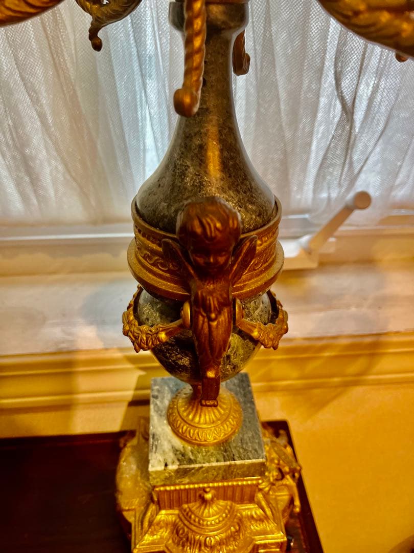 イタリア製 Imperial 置き時計 燭台セット　アンティーク