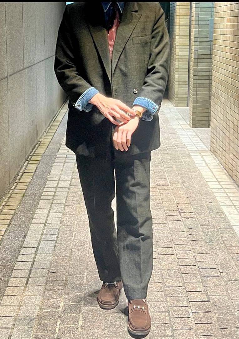 ダブルブレストスーツ ヴィンテージ メランジ